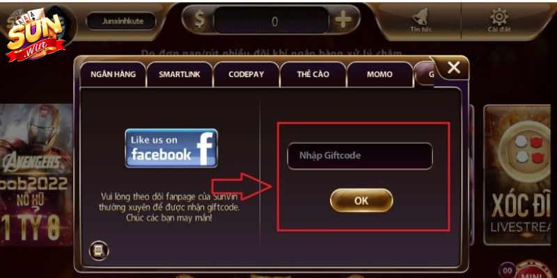 Hướng dẫn sử dụng Giftcode SUNWIN đúng cách