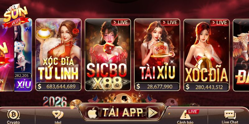 Trải nghiệm chơi cá cược Live Casino SUNWIN